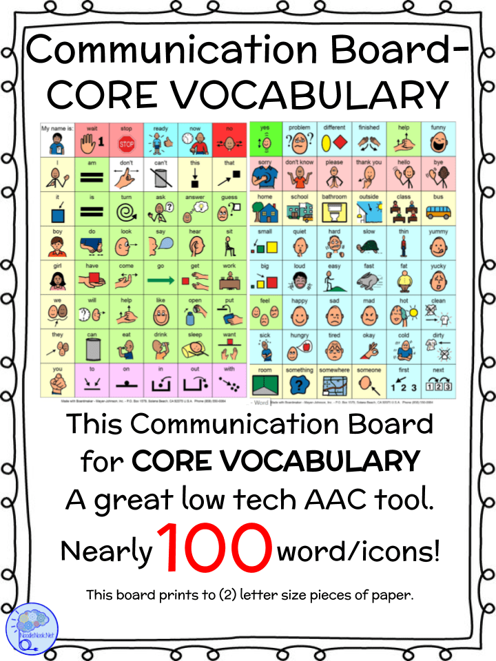 AAC and Sentence Stems PLUS Predictable Chart Writing NoodleNook