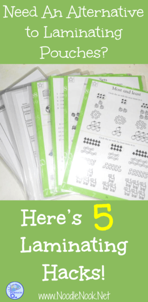 Are you looking for a cheap and easy alternative to laminating pouches? We’ve got 5 laminating hacks for teachers plus a bonus you can find in your kitchen!
