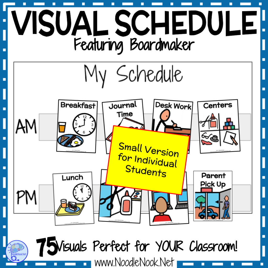 Personalized Visual Schedule for SpEd. and Autism Units | Noodle Nook