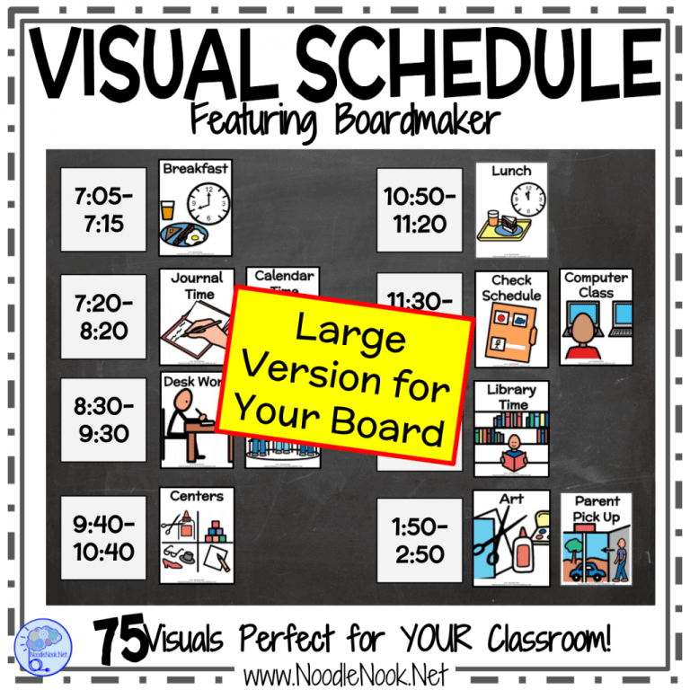 Personalized Visual Schedule for SpEd. and Autism Units | Noodle Nook