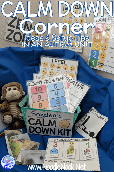 Calm Down Corner- Ideas and Set Up Tips in an Autism Unit or SpEd ...