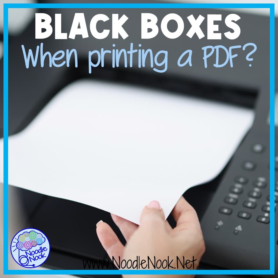 PDF Black Boxes (How to Fix Print Problems PDFs)