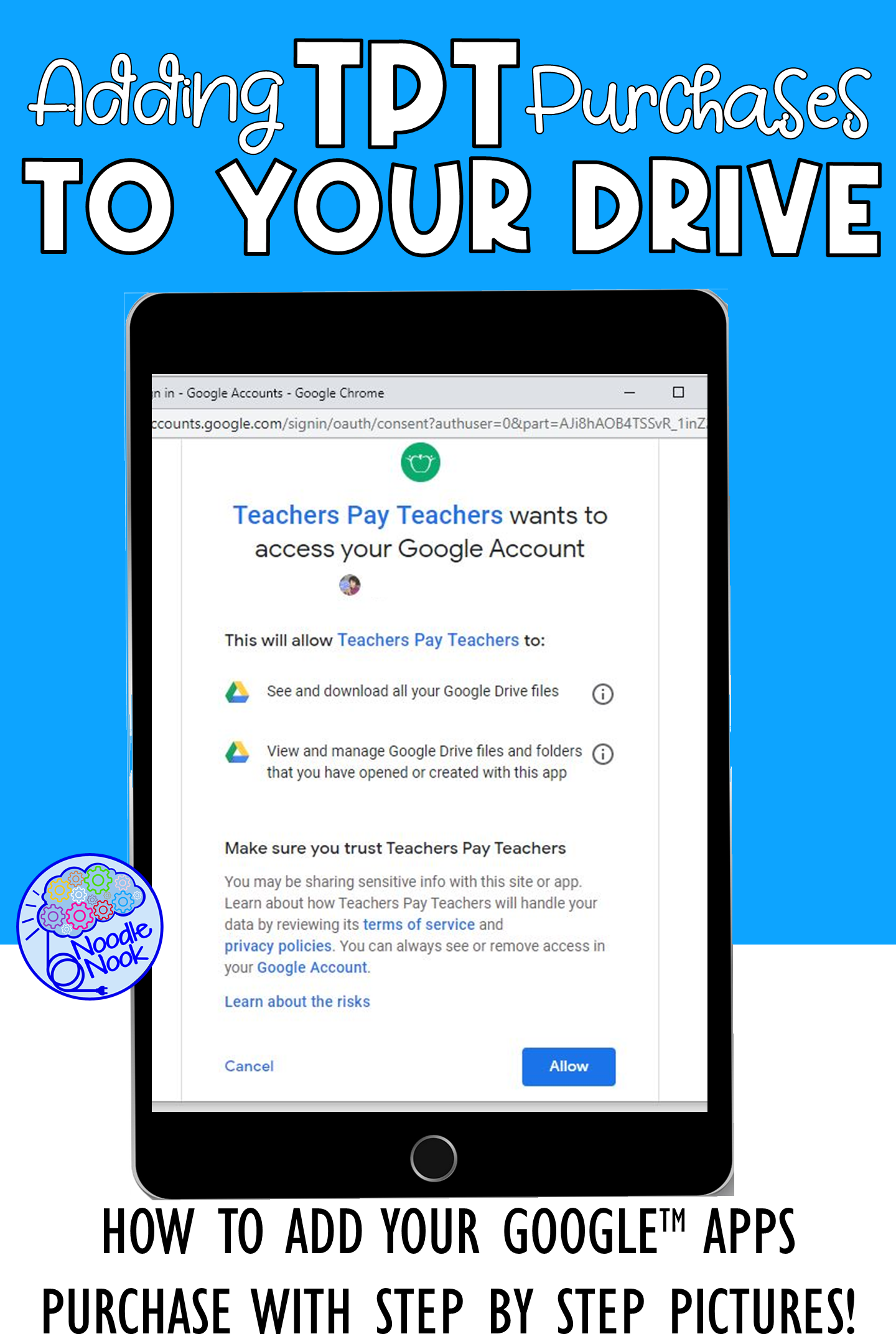 Adding Google Drive Activities from TpT