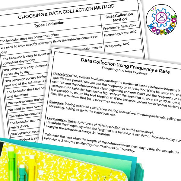 Behavior Data Collection Sheets for Special Ed