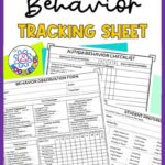 Printable Behavior Tracking Sheet - Ideas for Data Collection in Special Ed