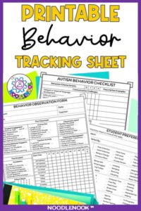 Printable Behavior Tracking Sheet - Ideas for Data Collection in Special Ed