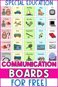 Free Communication Boards Autism | Noodle Nook