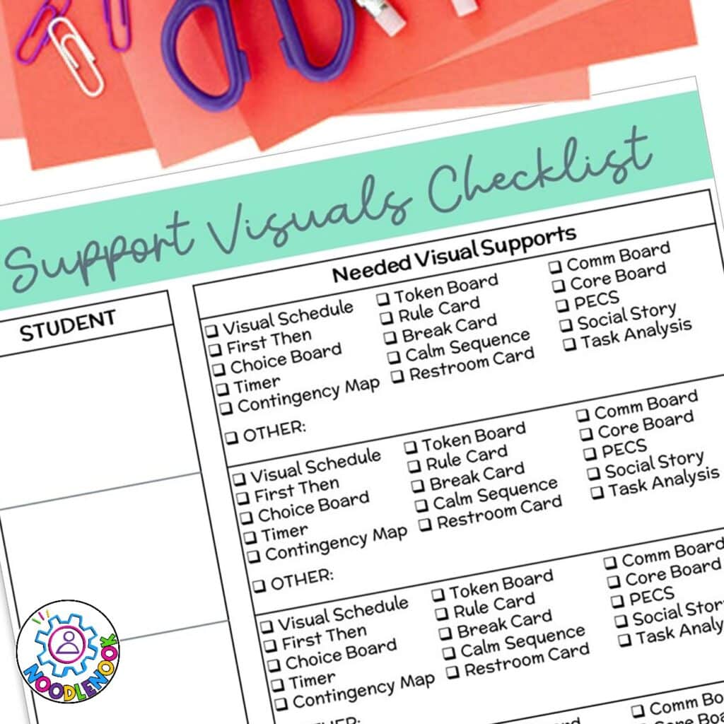 Visuals Checklist for Supporting Special Education Students - The Ultimate Special Ed Teacher Planner